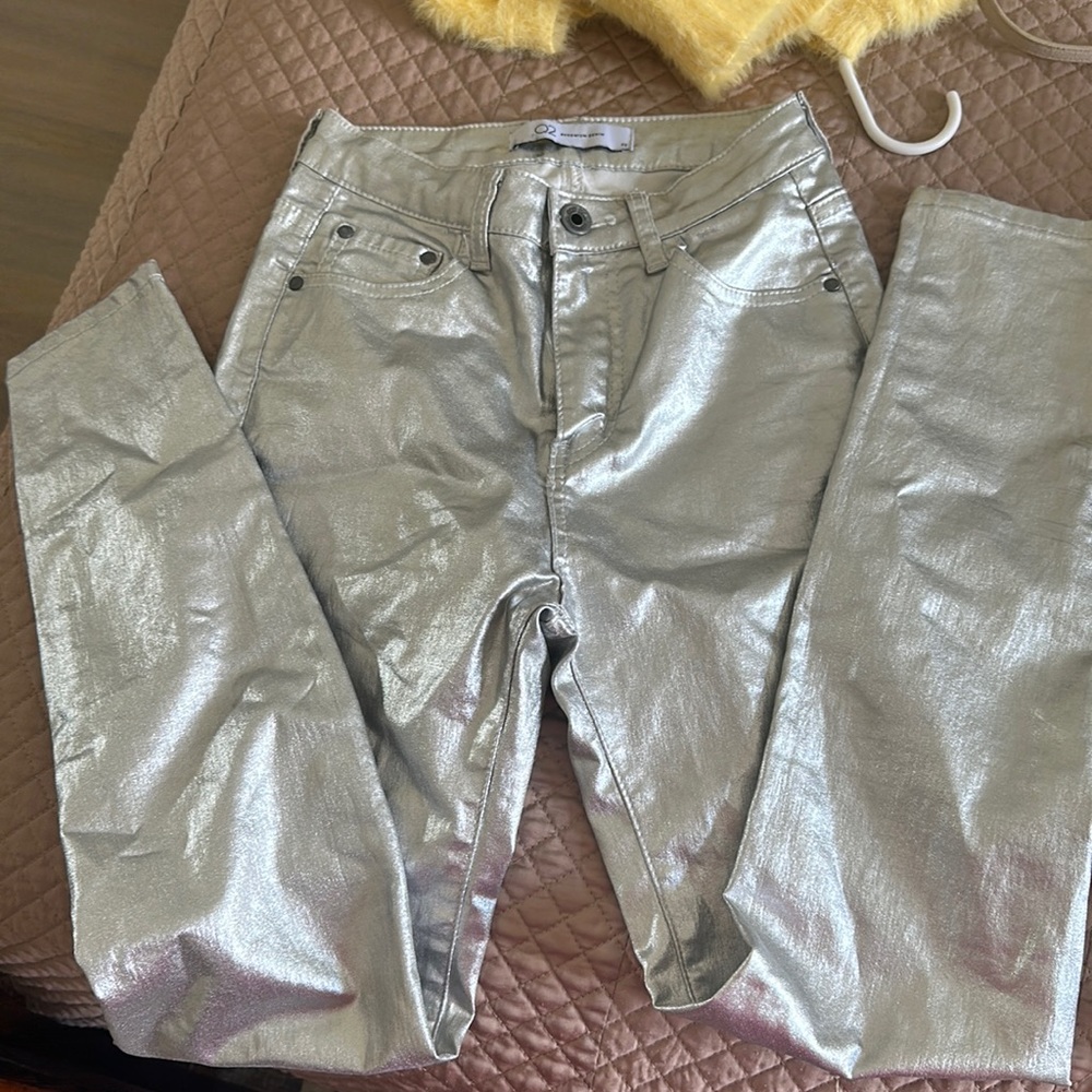 Metallic Skinny Jeans